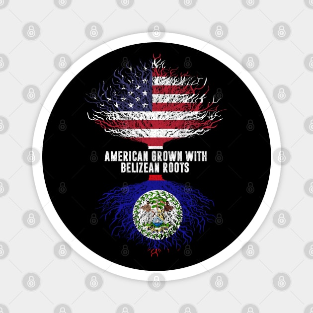 American Grown with Belizean Roots USA Flag Magnet by silvercoin